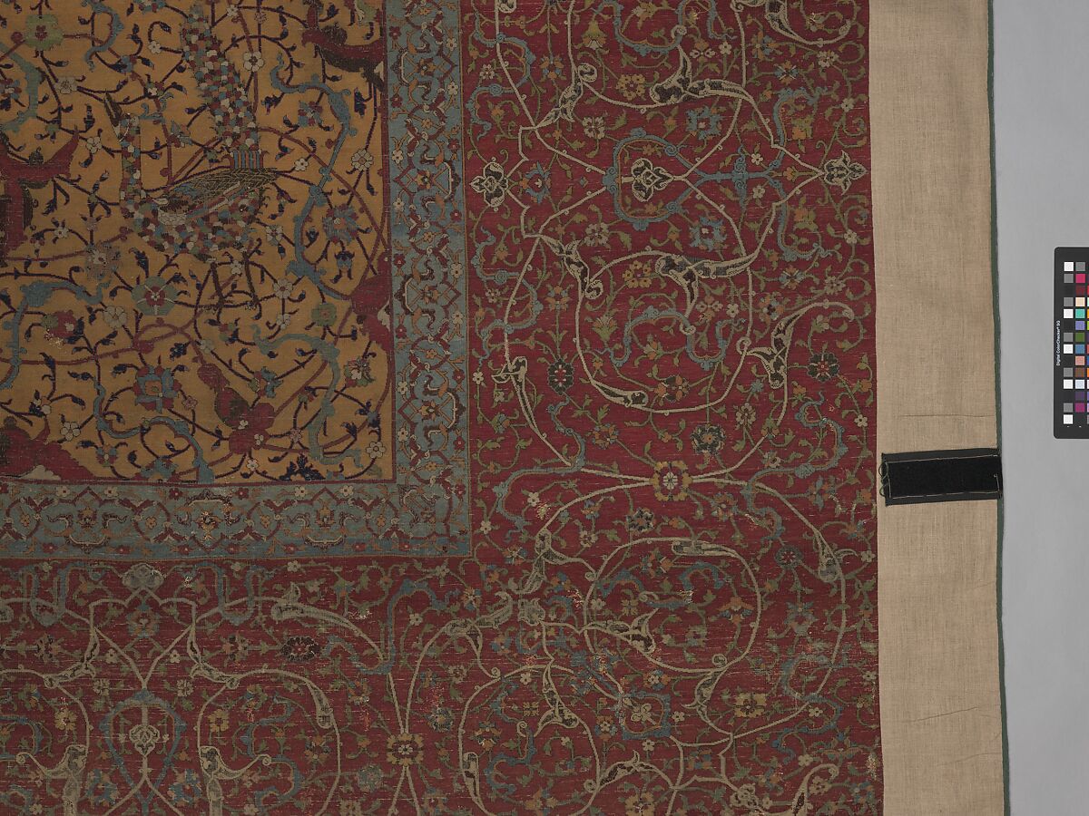 The Anhalt Medallion Carpet, Cotton (warp), silk (weft), wool (pile); asymmetrically knotted pile