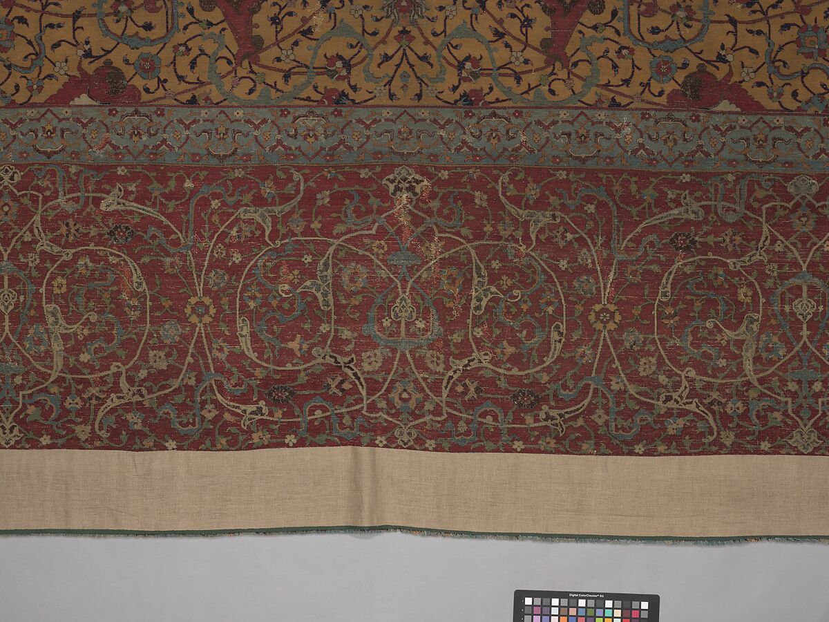 The Anhalt Medallion Carpet, Cotton (warp), silk (weft), wool (pile); asymmetrically knotted pile