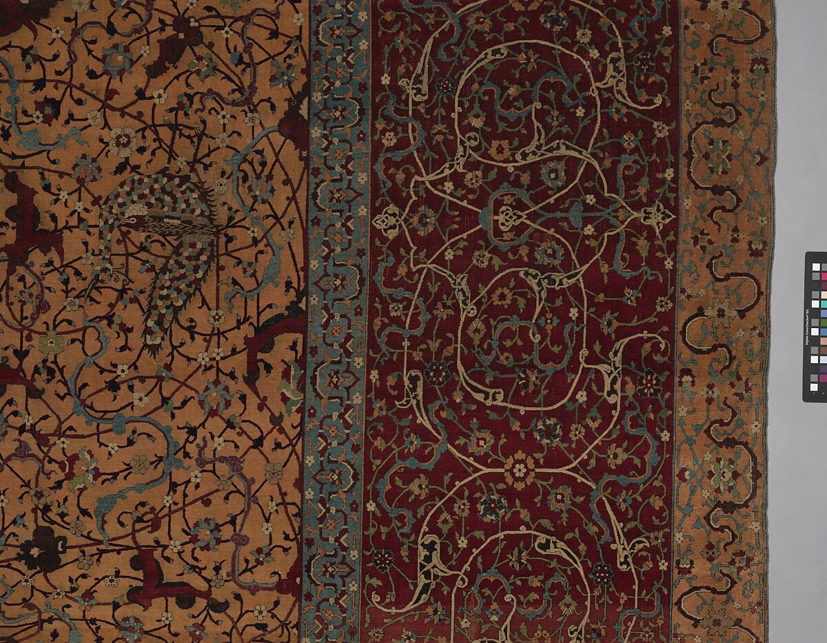 The Anhalt Medallion Carpet, Cotton (warp), silk (weft), wool (pile); asymmetrically knotted pile