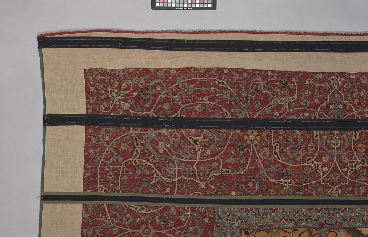 The Anhalt Medallion Carpet, Cotton (warp), silk (weft), wool (pile); asymmetrically knotted pile