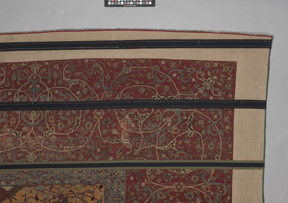 The Anhalt Medallion Carpet, Cotton (warp), silk (weft), wool (pile); asymmetrically knotted pile