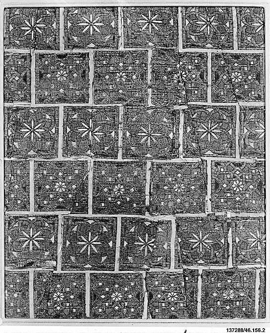 Textile Fragment from a Liturgical Vestment of San Valerius, Silk, metal wrapped thread; taqueté