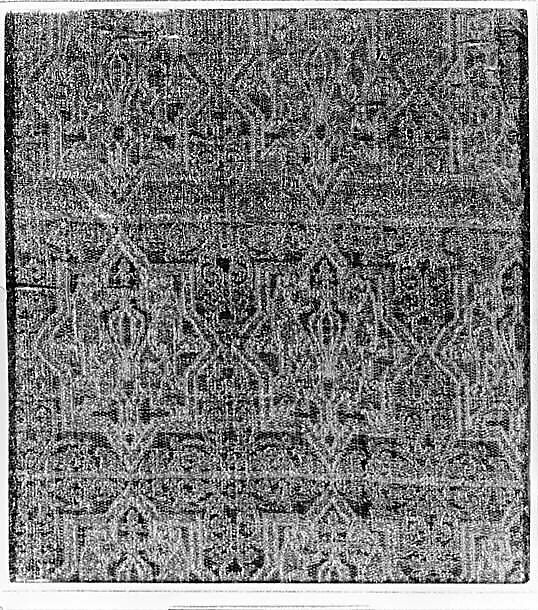 Textile Fragment from the Chasuble of San Valerius, Silk, gilt animal substrate around a silk core; taqueté
