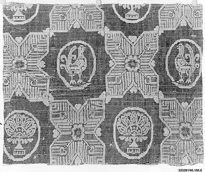 Textile Fragment, Silk; samite