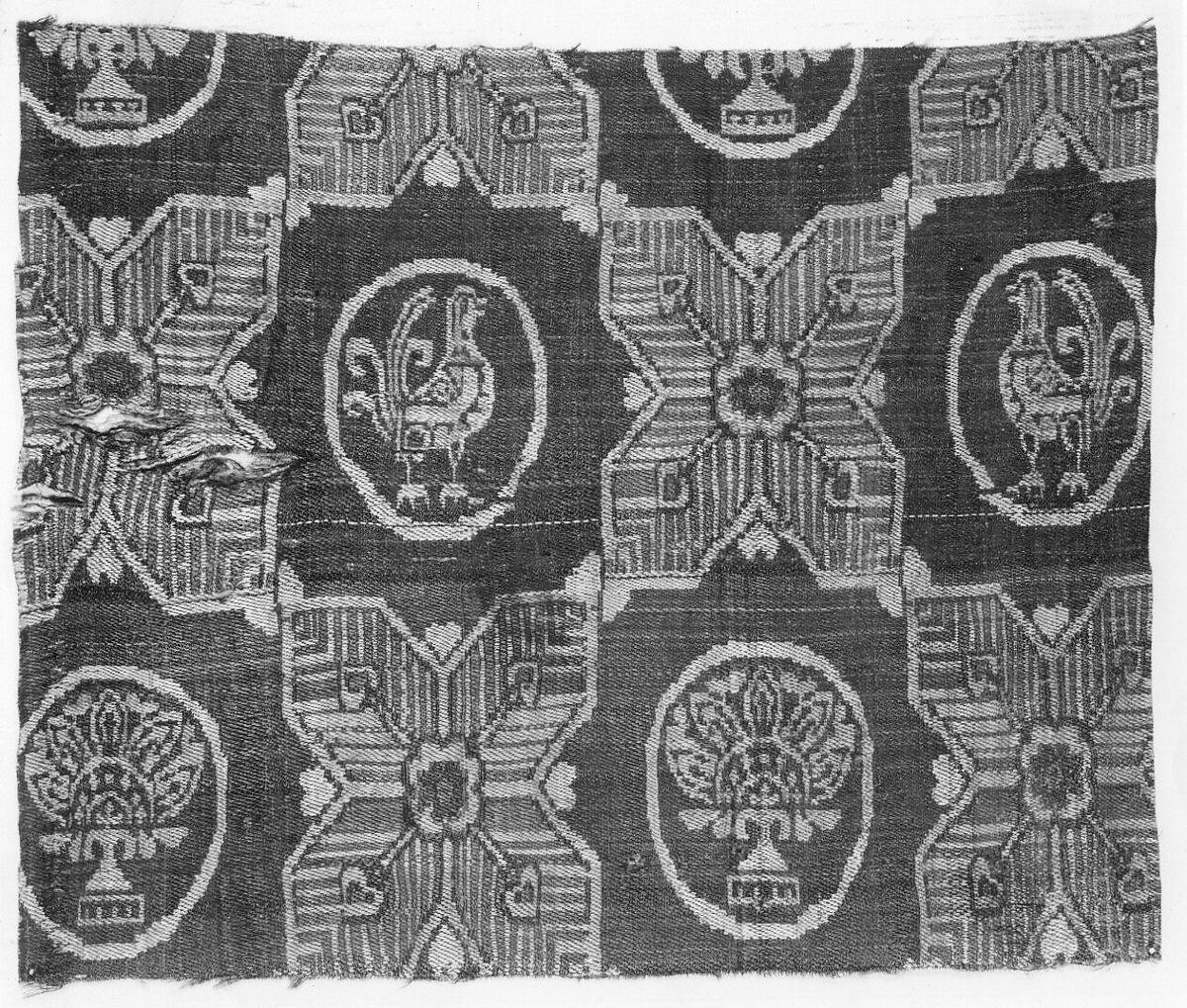 Textile Fragment, Silk; samite