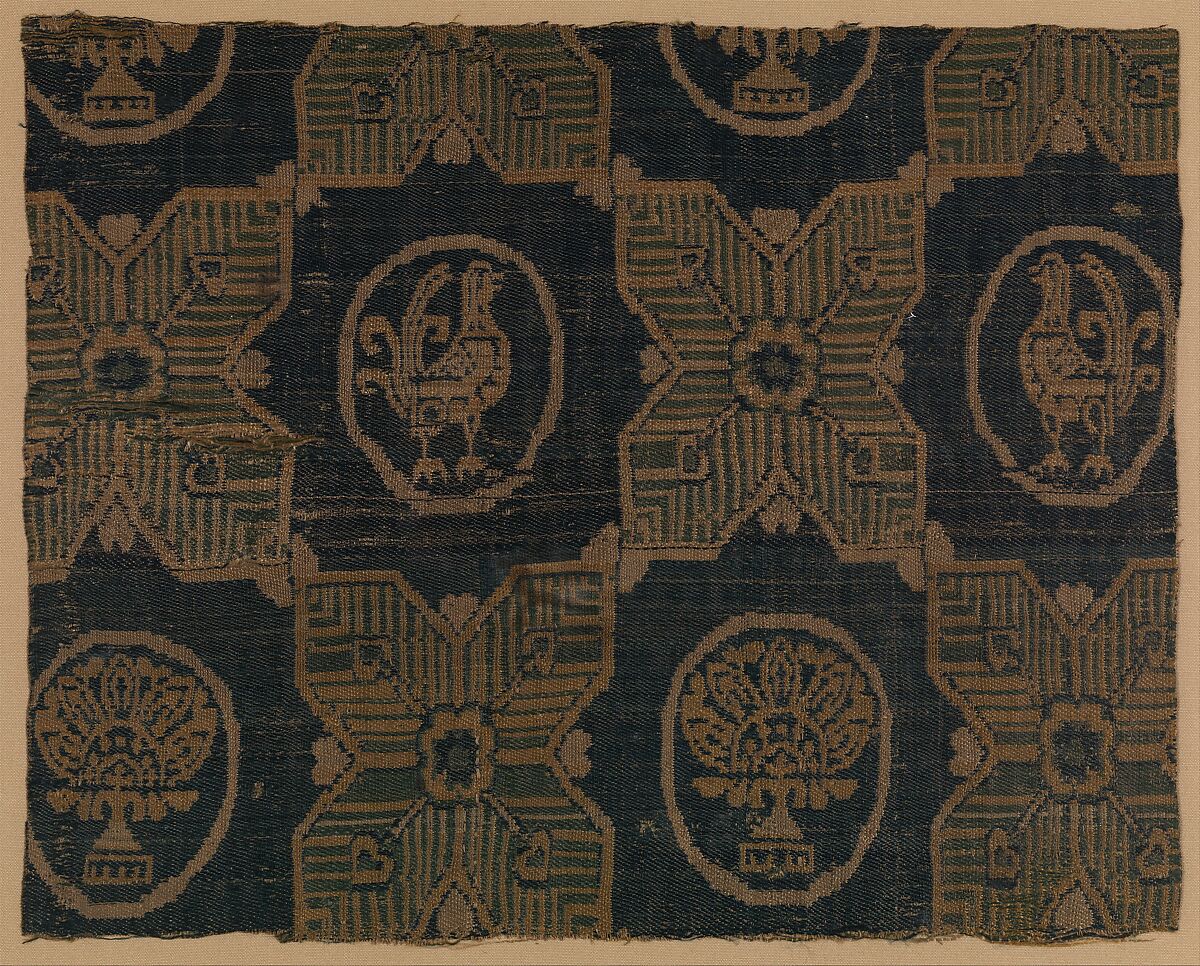 Textile Fragment, Silk; samite 