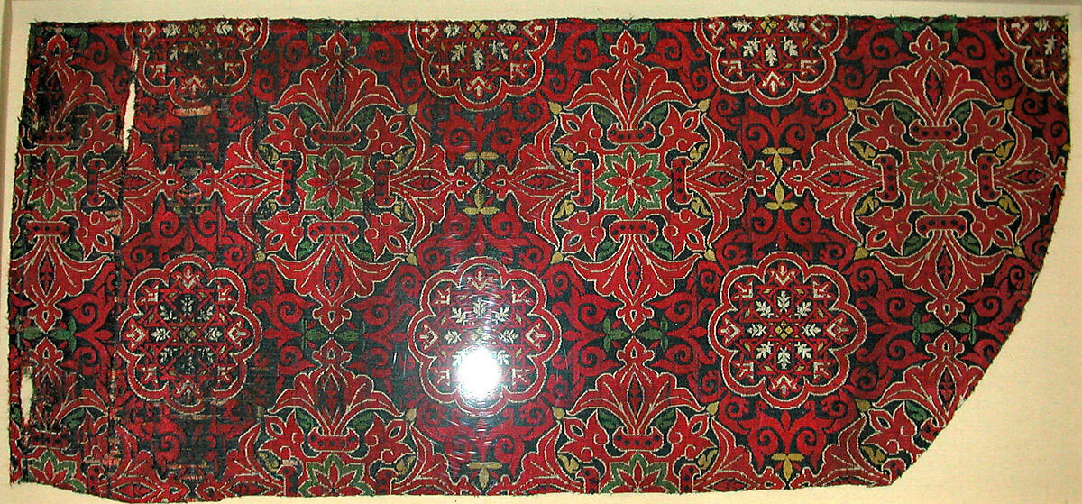 Textile Fragment, Silk; lampas