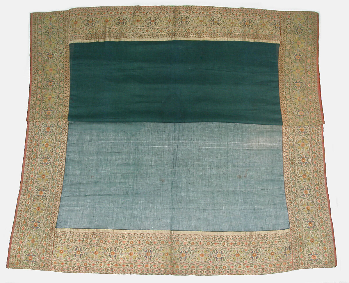 Sari, Silk, cotton, and metal wrapped thread 