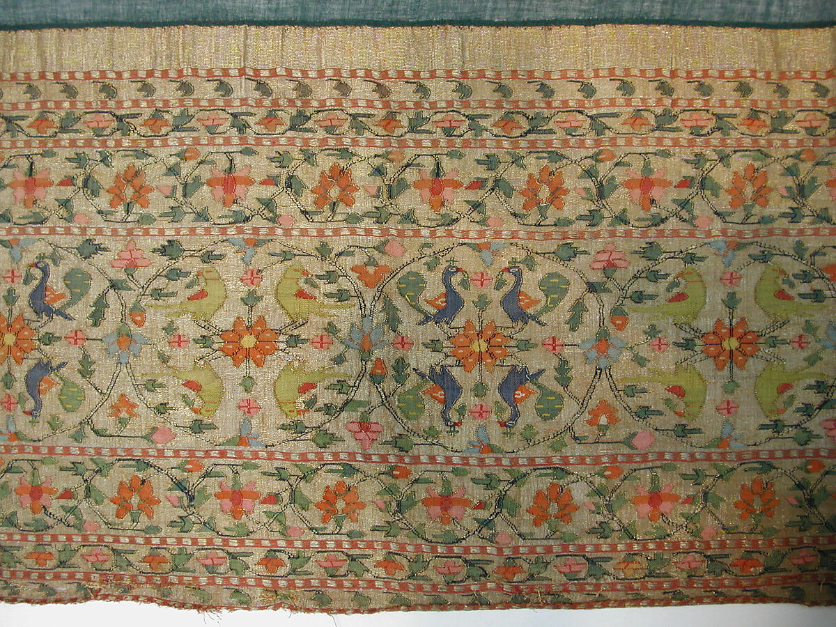 Sari, Silk, cotton, and metal wrapped thread