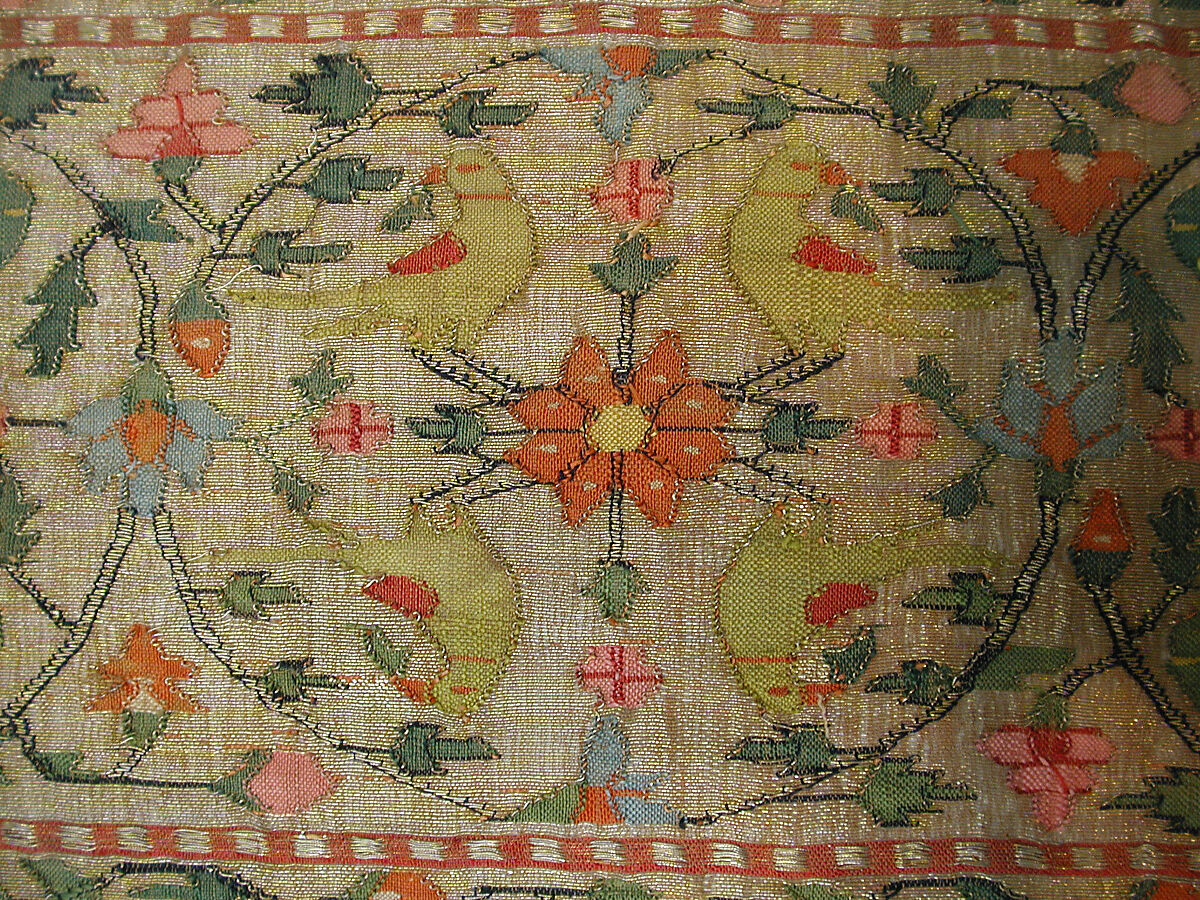 Sari, Silk, cotton, and metal wrapped thread
