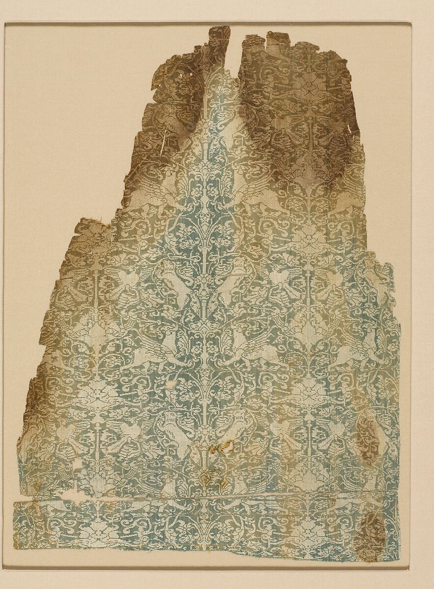 Textile, Silk; warp faced plain weave 