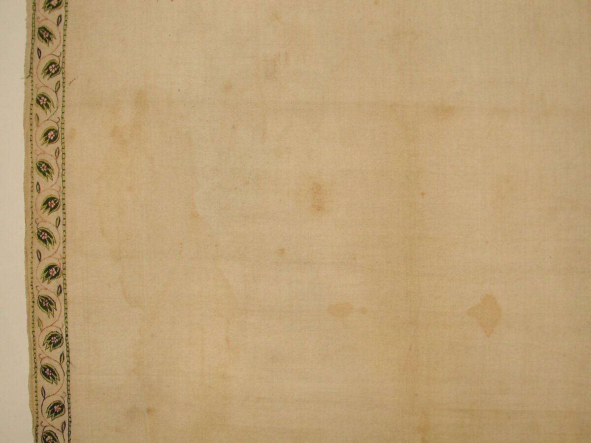 Sash (Patka), Cotton, silk; plain weave, embroidered