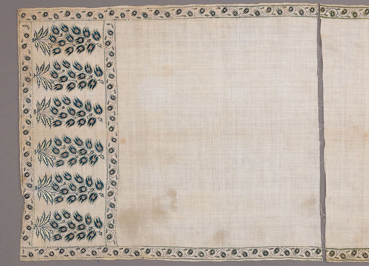 Sash (Patka), Cotton, silk; plain weave, embroidered