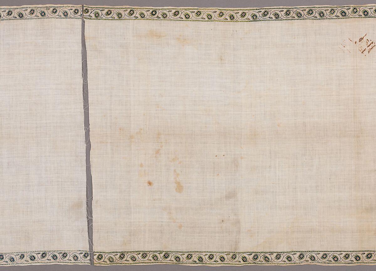 Sash (Patka), Cotton, silk; plain weave, embroidered