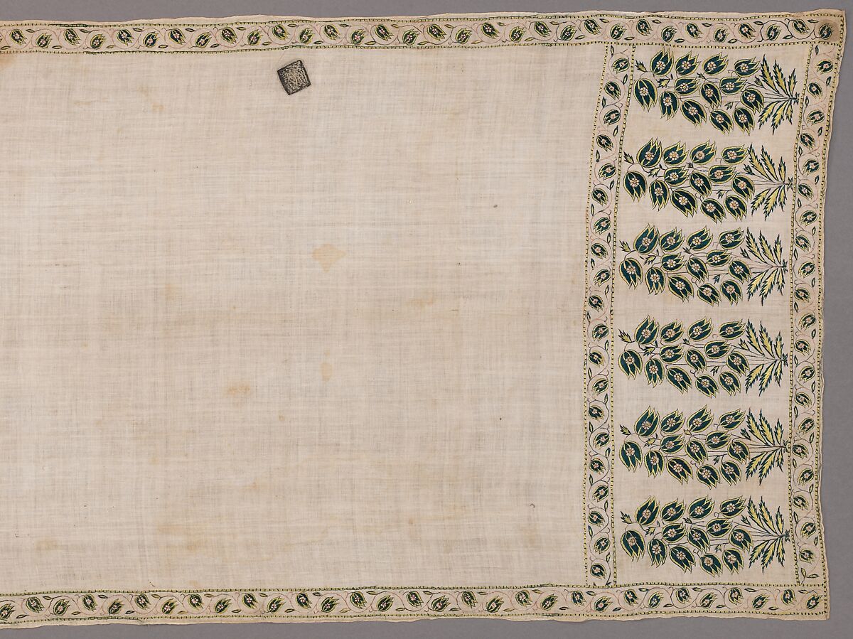 Sash (Patka), Cotton, silk; plain weave, embroidered