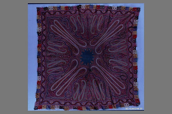 Shawl, Silk, wool