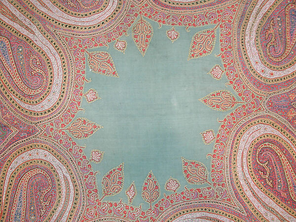 Shawl, Silk, wool