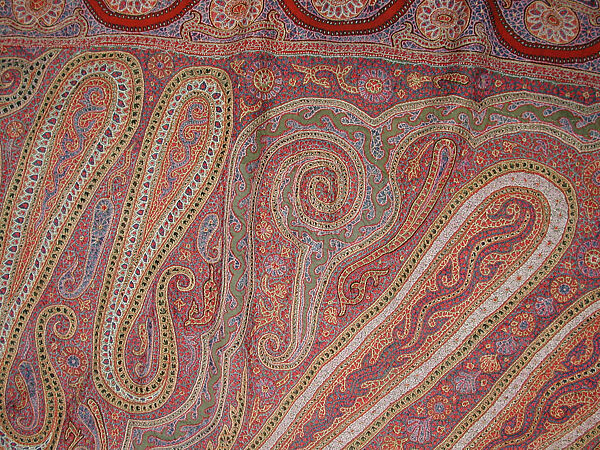 Shawl, Silk, wool