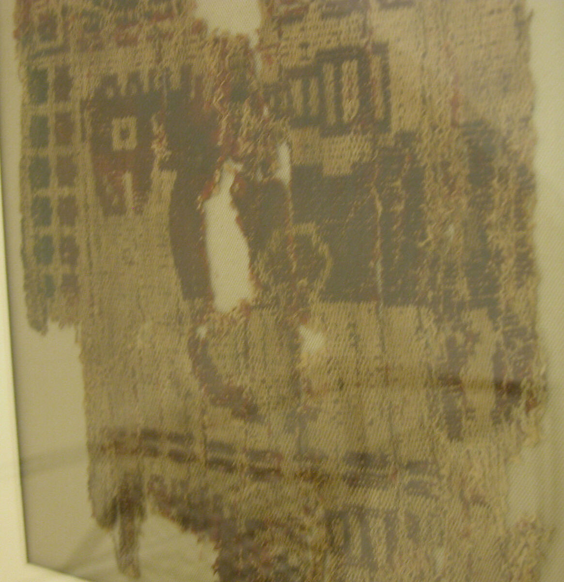 Textile Fragment with Horses, Wool, cotton; taqueté