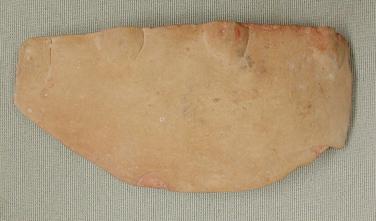 Fragment of a Mold for Making Ceramics, Earthenware; unglazed