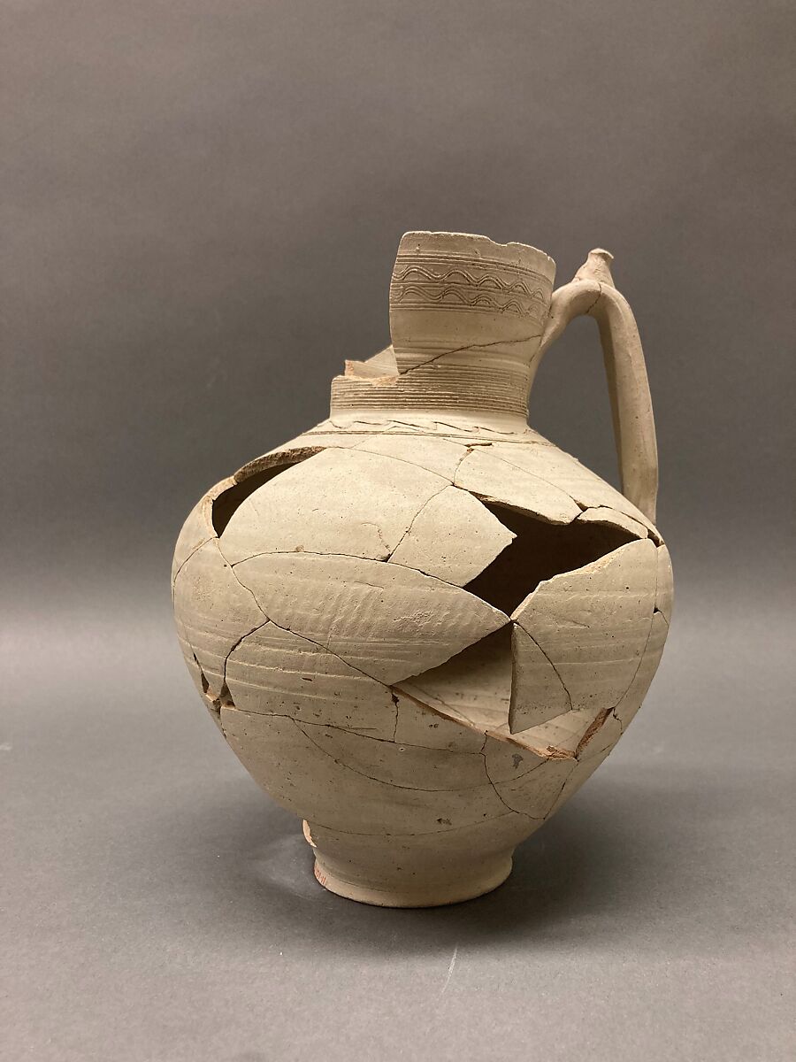 Ewer, Earthenware; incised and unglazed 