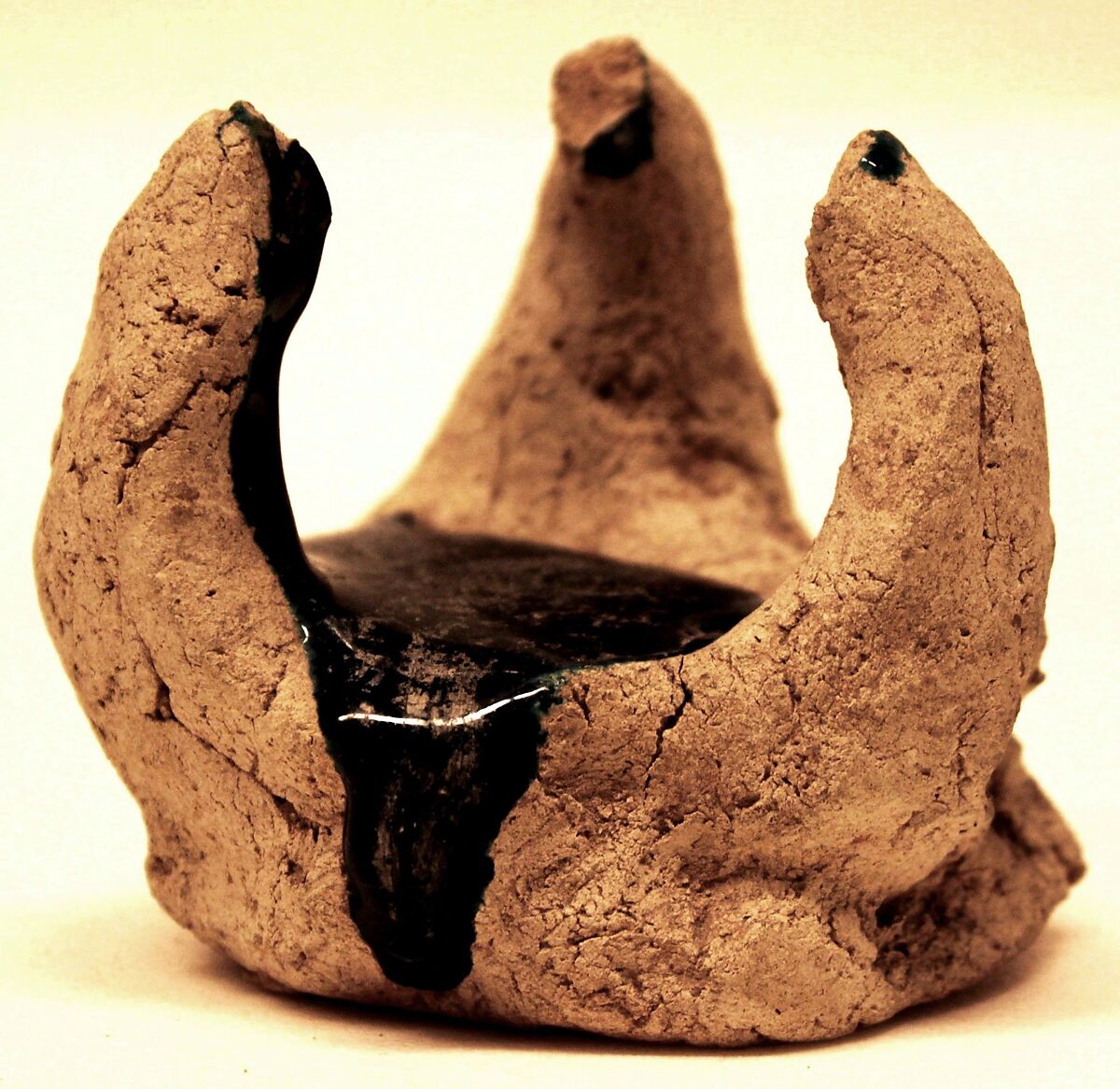 Kiln Stand, Earthenware; red body and yellow surface