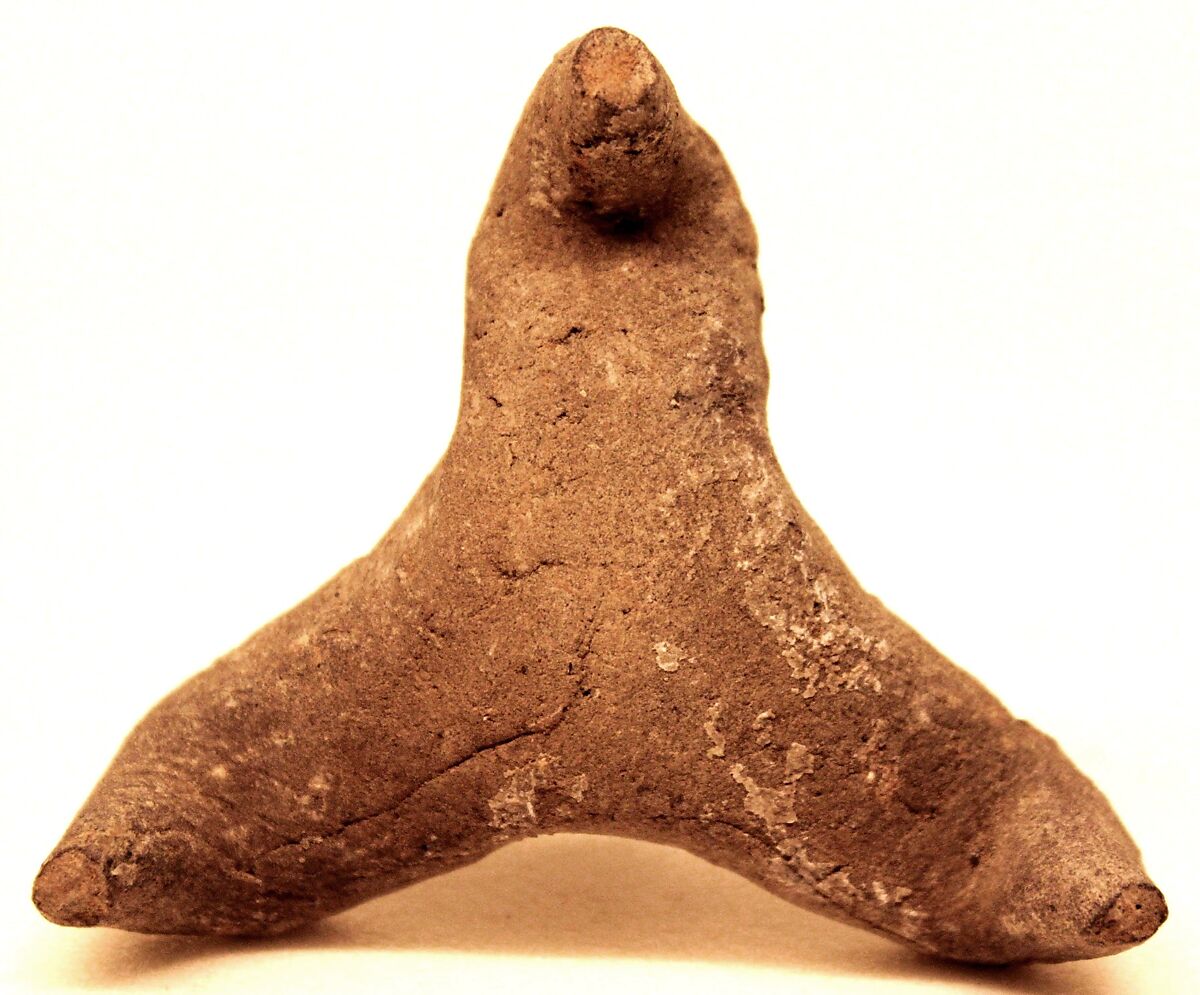 Kiln Stand, Earthenware; reddish body with gray surface