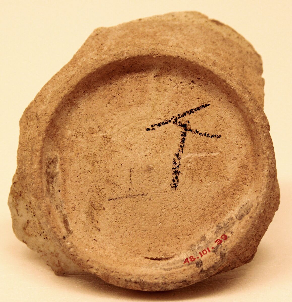 Fragment of a Bowl, Earthenware; glazed