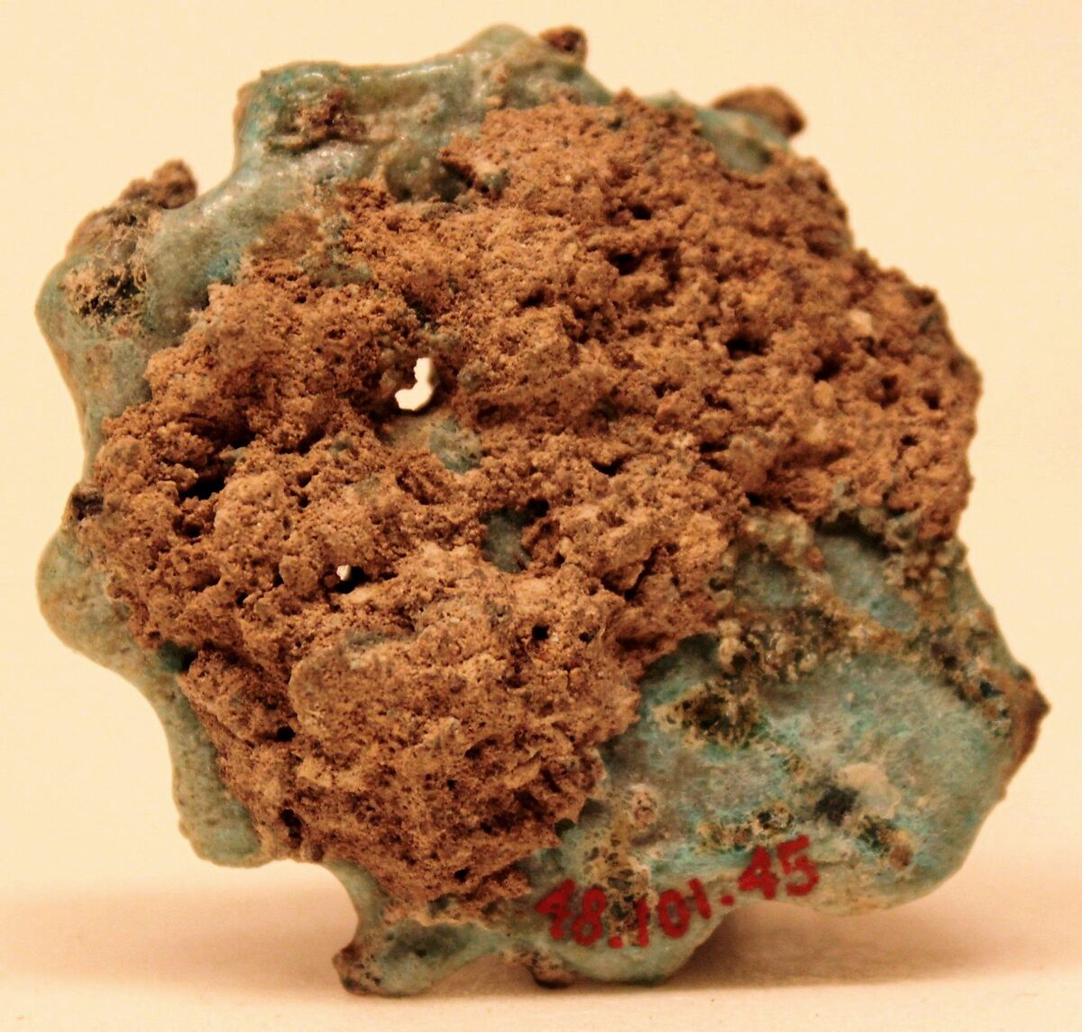Waster, Earthenware; pierced under copper alkaline glaze