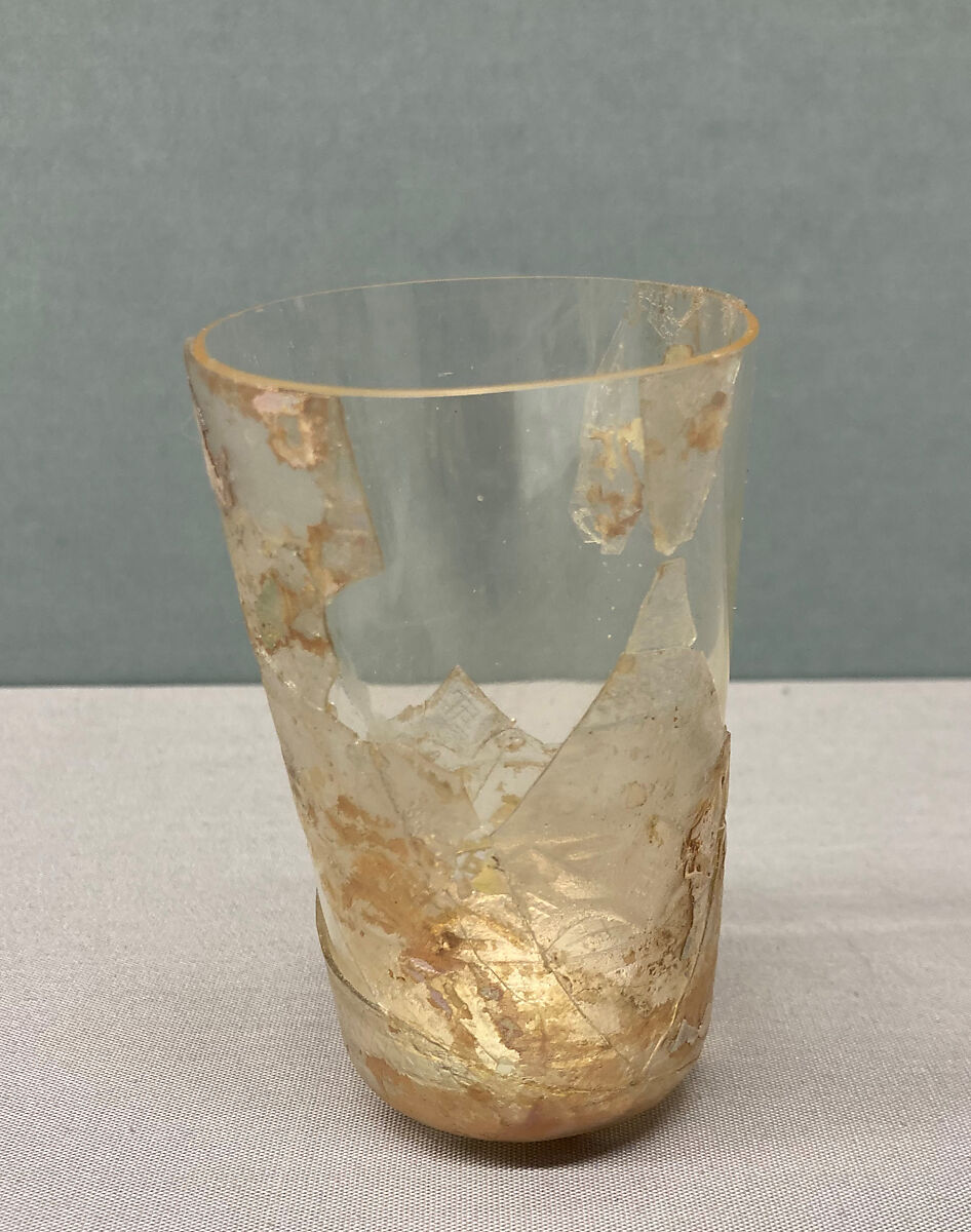 Fragment of a Beaker, Glass; cut decoration 