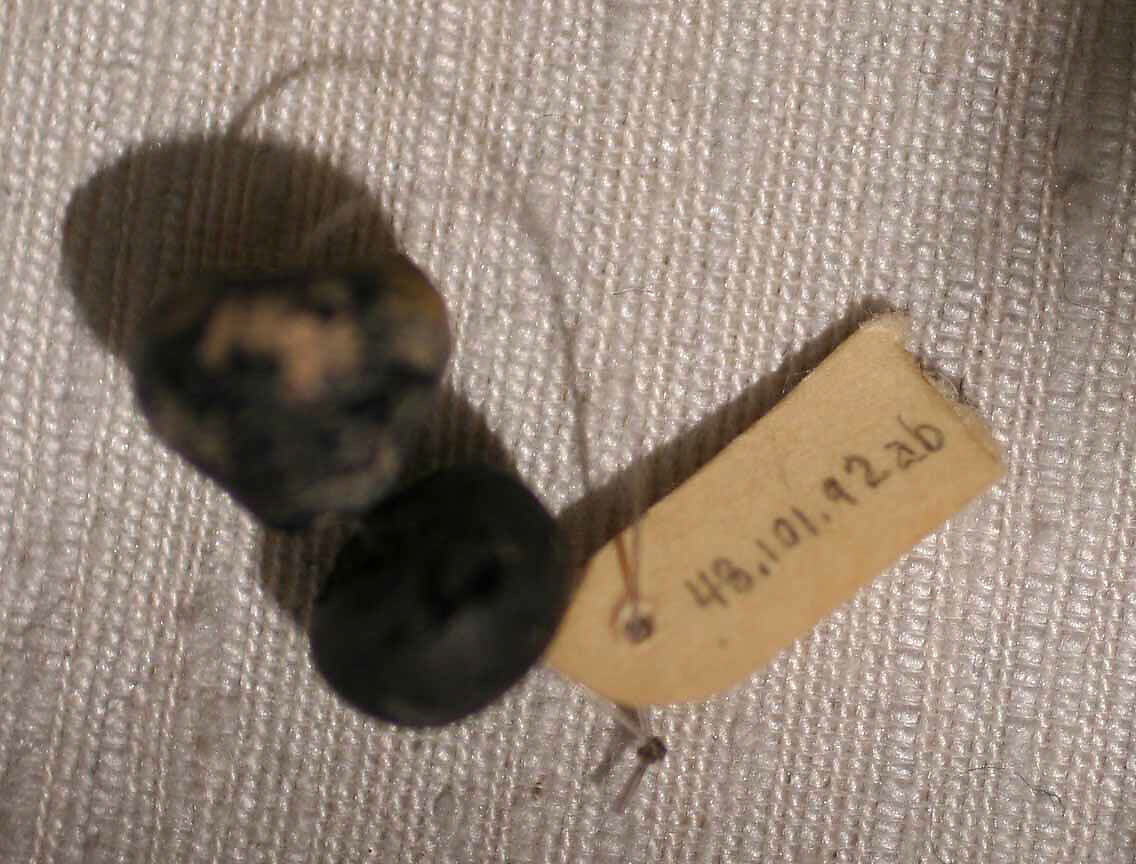 Beads, Jet (?); cut and drilled