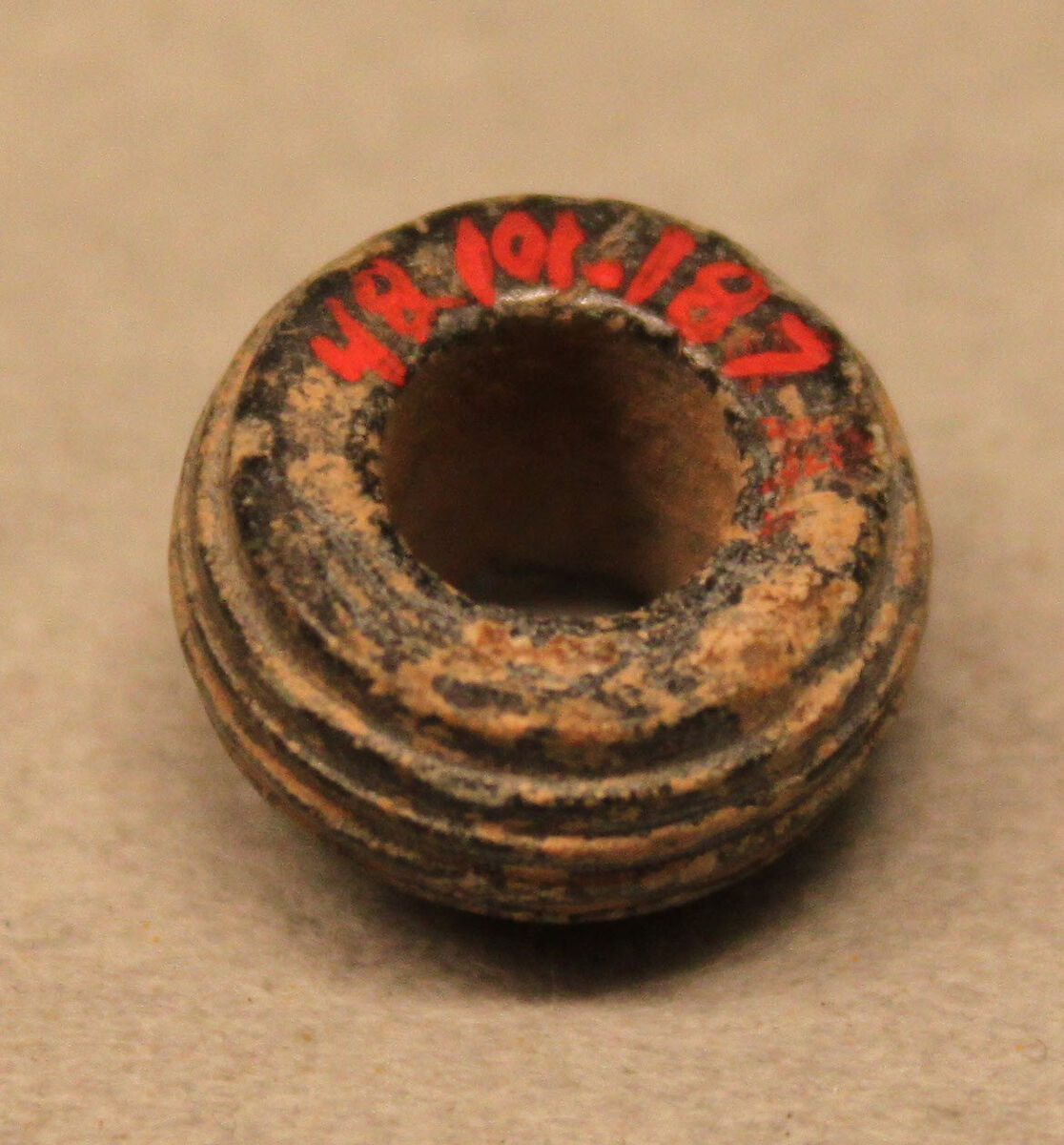 Bead, Stone; cut and drilled