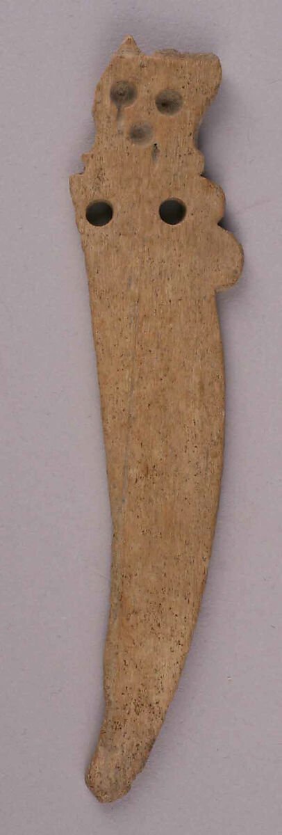 Handle or Ornament or Tool, Bone; carved 