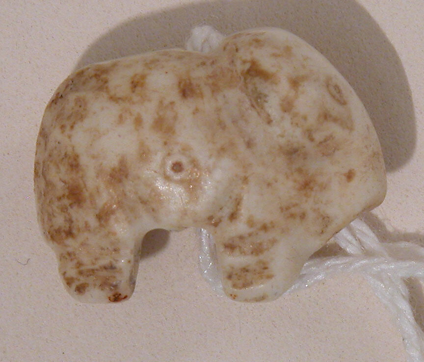 Bead, Ivory or bone; carved and incised 