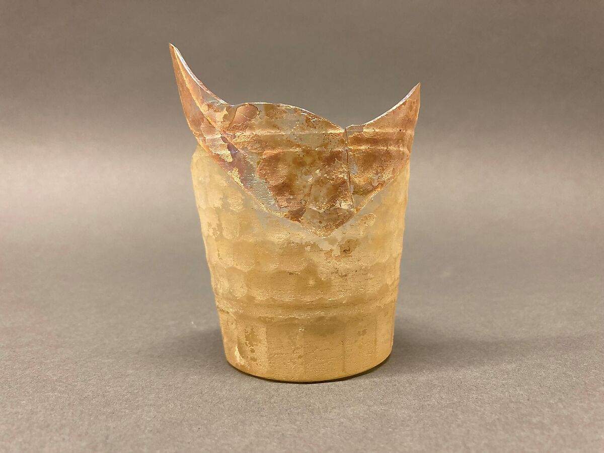 Beaker Fragment, Glass, colorless; cut