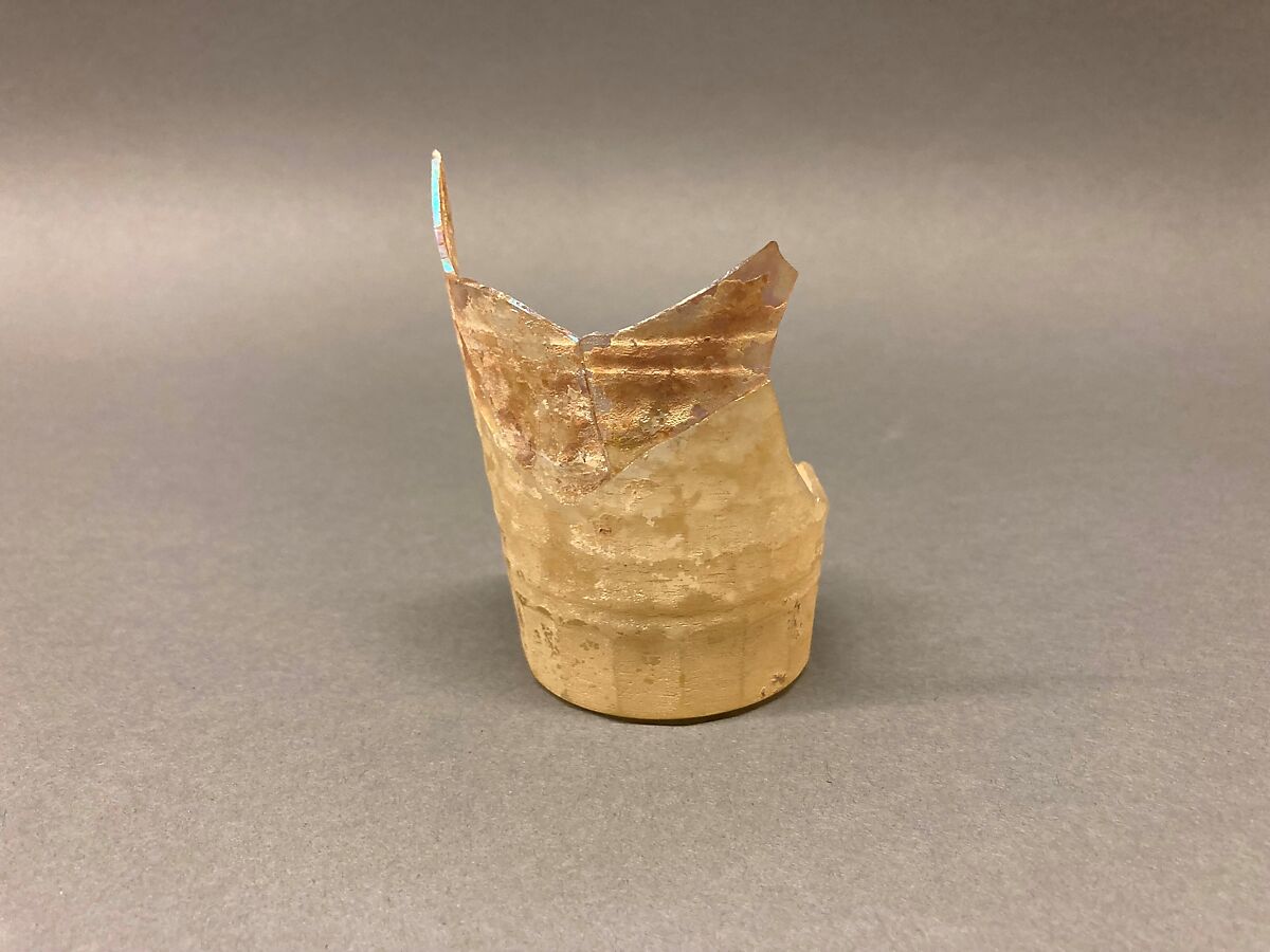 Beaker Fragment, Glass, colorless; cut
