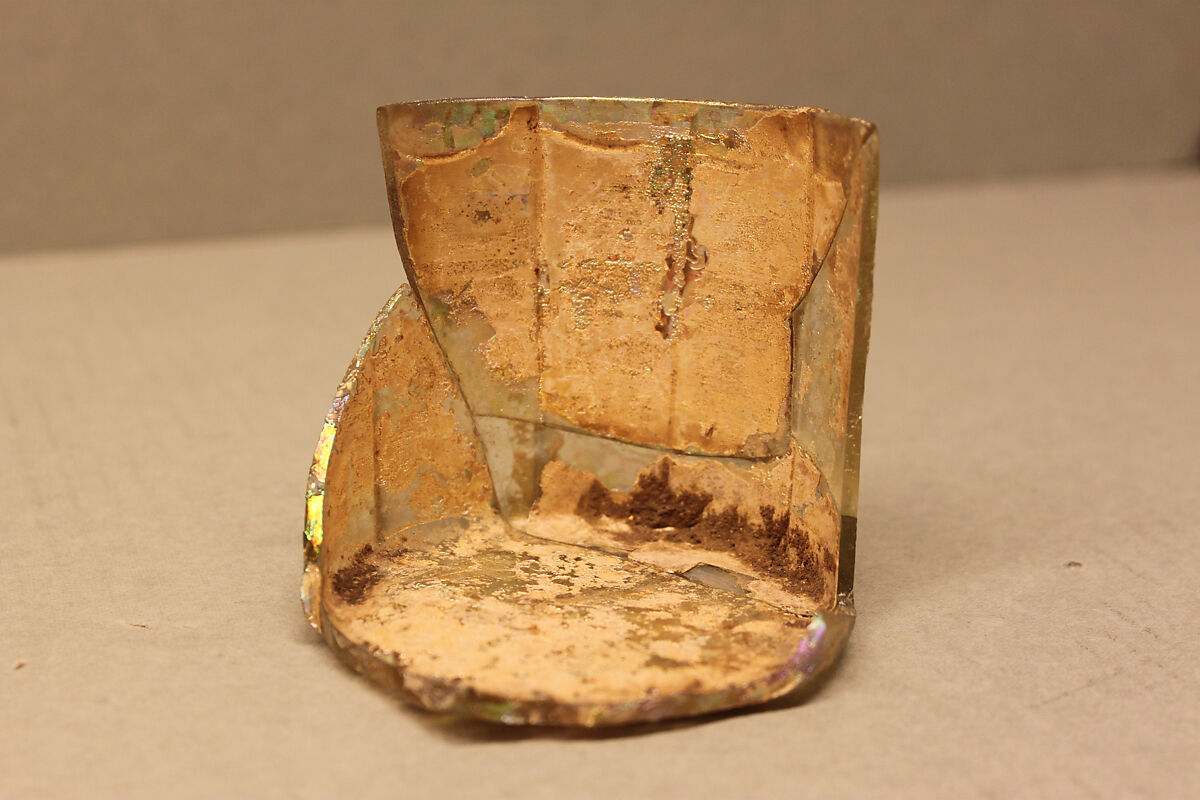Beaker Fragment, Glass, colorless; pinched