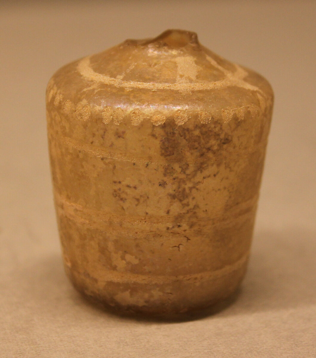 Fragment of a Bottle, Glass, colorless; cut