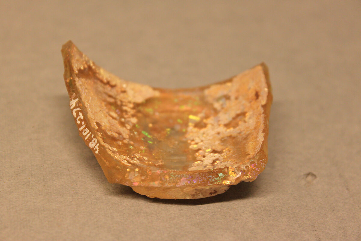 Fragment of a Bowl, Glass, colorless; cut