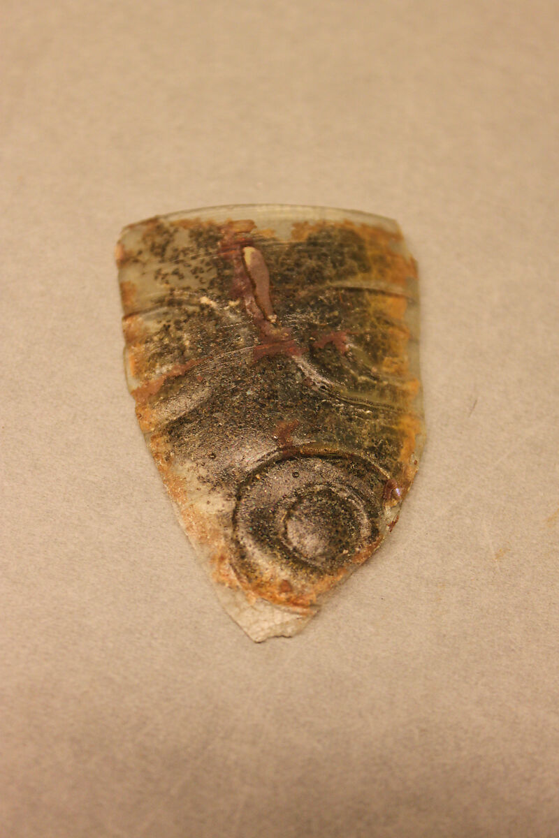 Fragment of a Beaker, Glass, colorless; pinched decoration