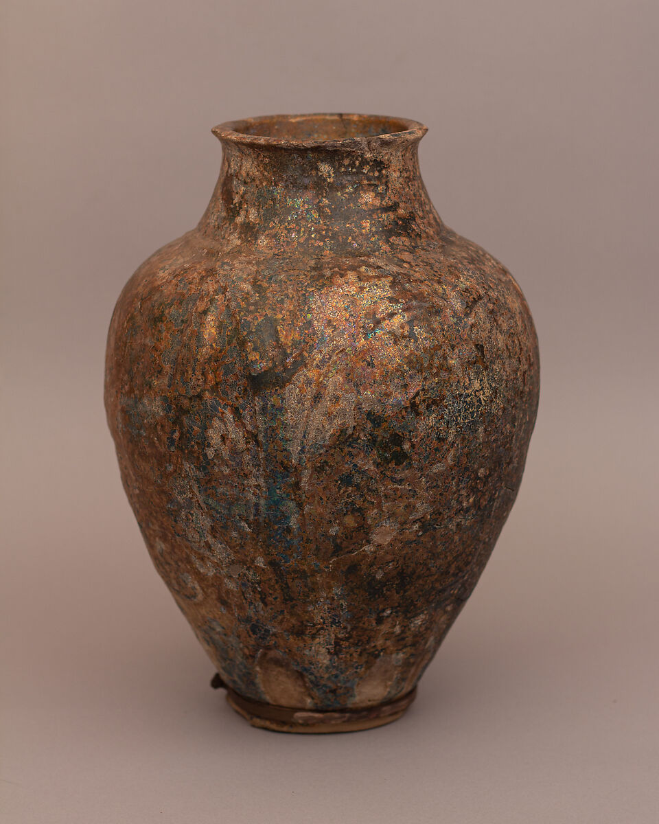 Jar, Earthenware; glazed