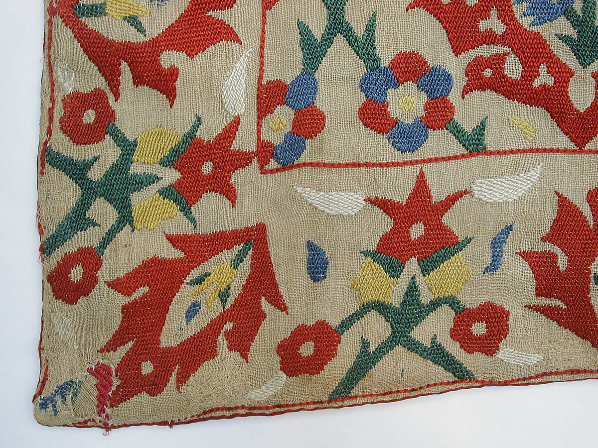 Cover, Silk on linen; embroidered