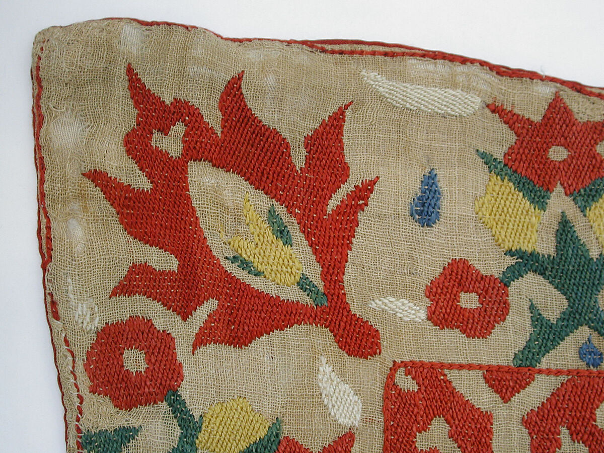 Cover, Silk on linen; embroidered