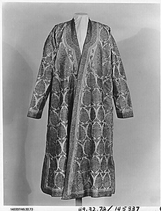 Coat, Silk and gold wrapped thread