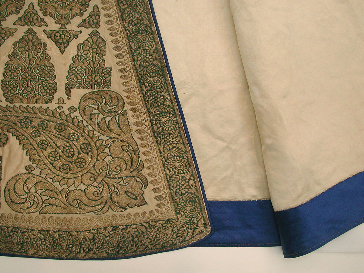 Coat, Silk and gold wrapped thread