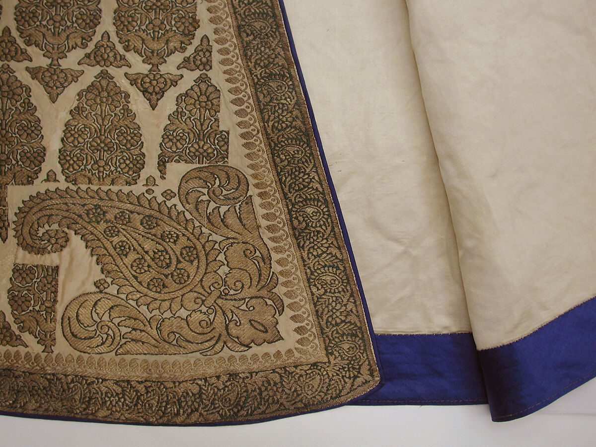 Coat, Silk and gold wrapped thread