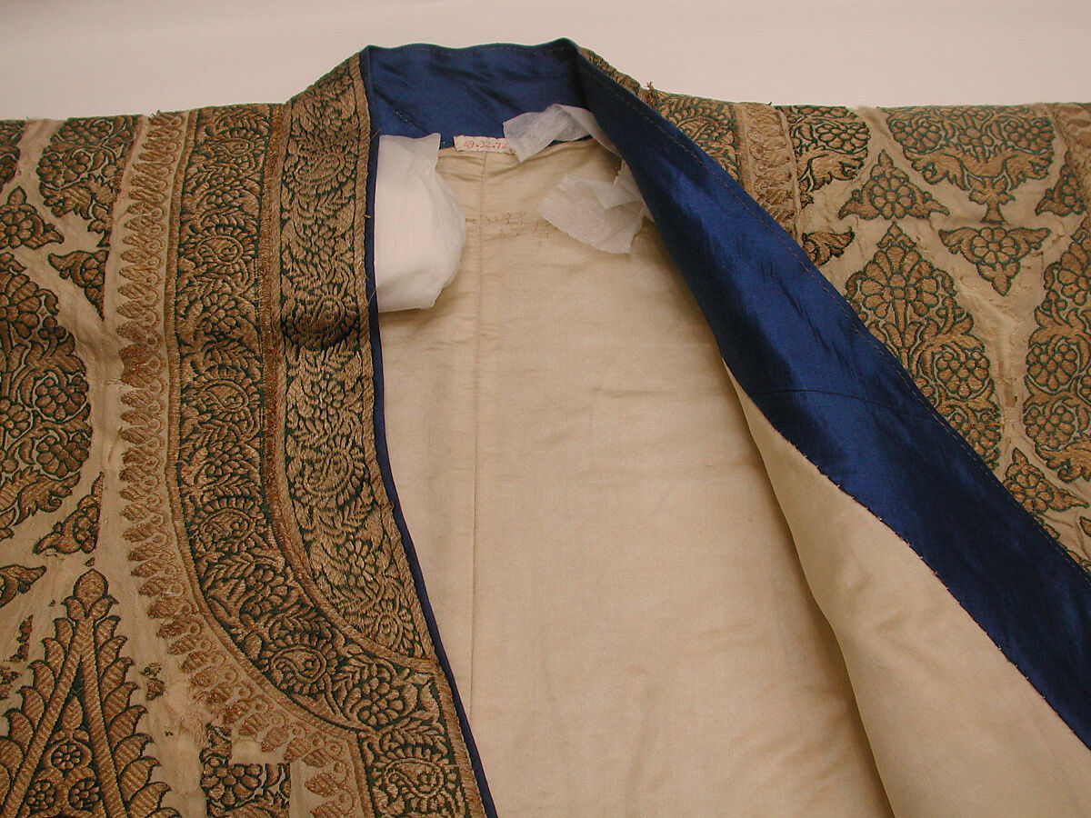 Coat, Silk and gold wrapped thread