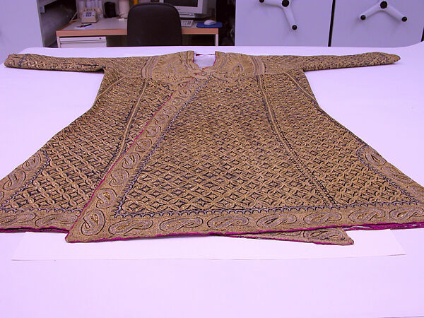 Coat (Chuga), Wool, metal wrapped thread; twill weave, embroidered