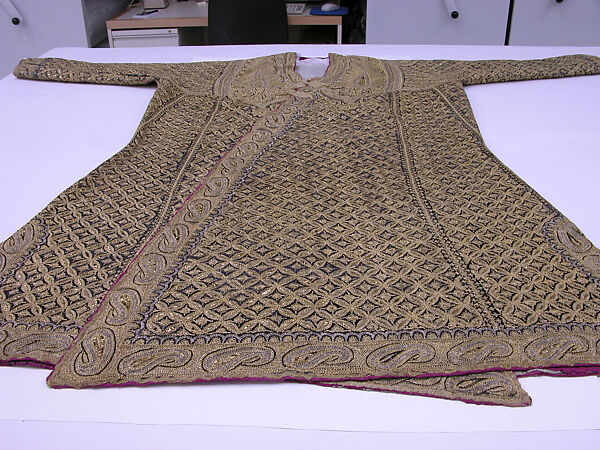 Coat (Chuga), Wool, metal wrapped thread; twill weave, embroidered
