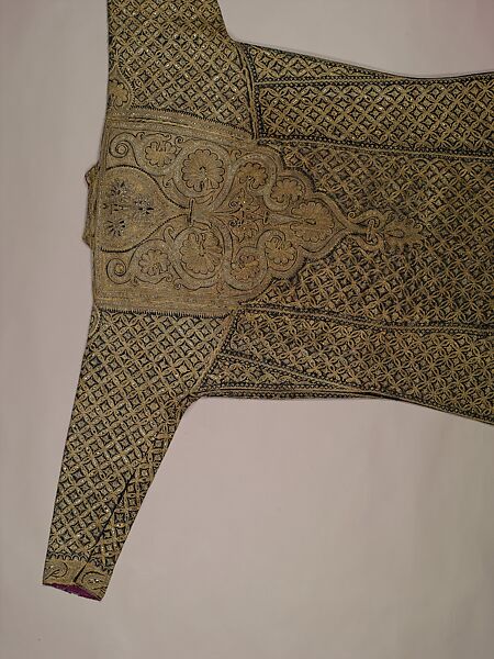 Coat (Chuga), Wool, metal wrapped thread; twill weave, embroidered